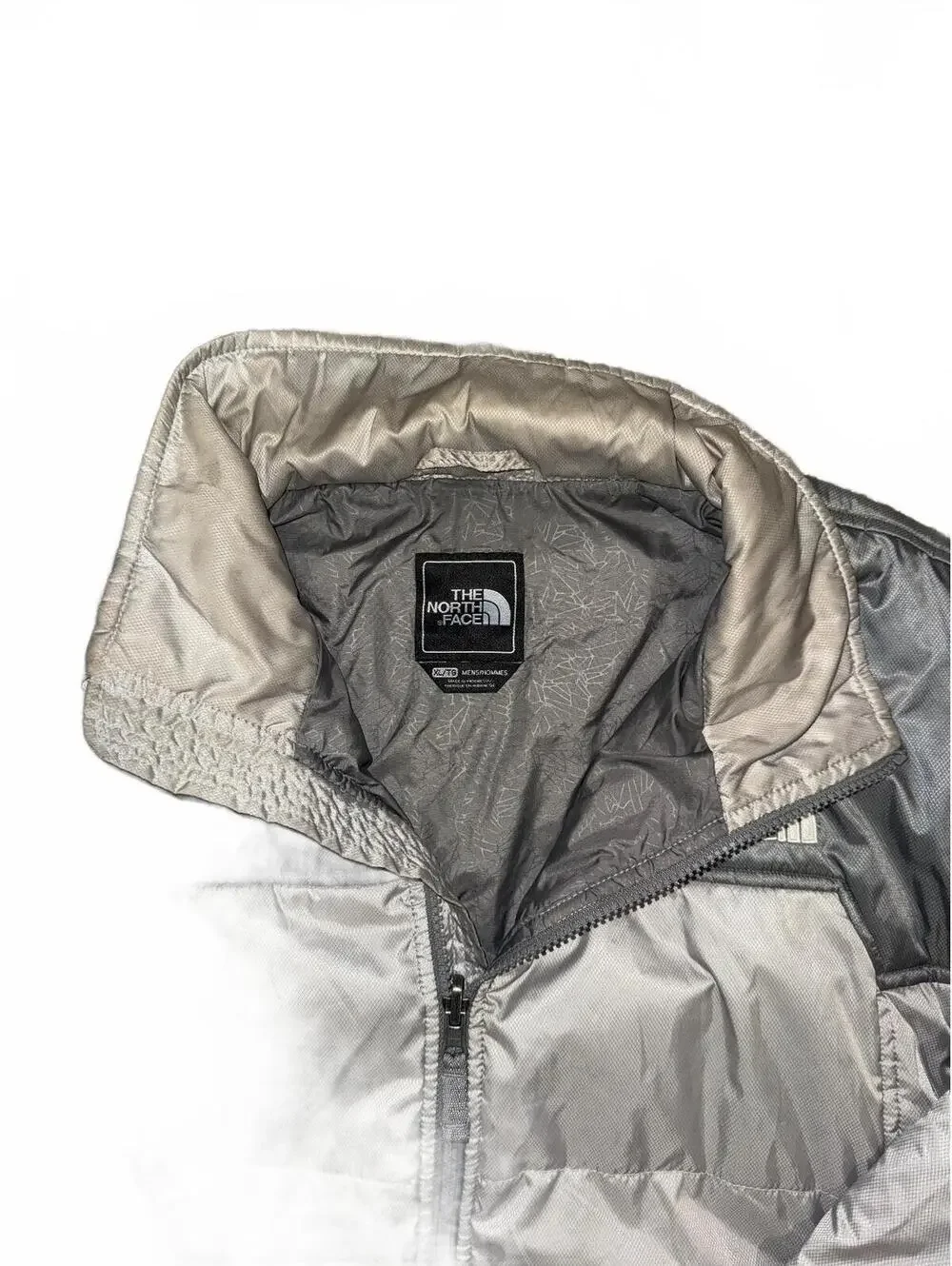 Men’s The North Face Silver/Grey Puffer Jacket Size XL